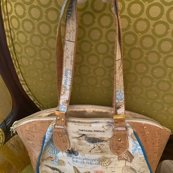 Coastal beach shoulder bag. - Picture 2 of 5